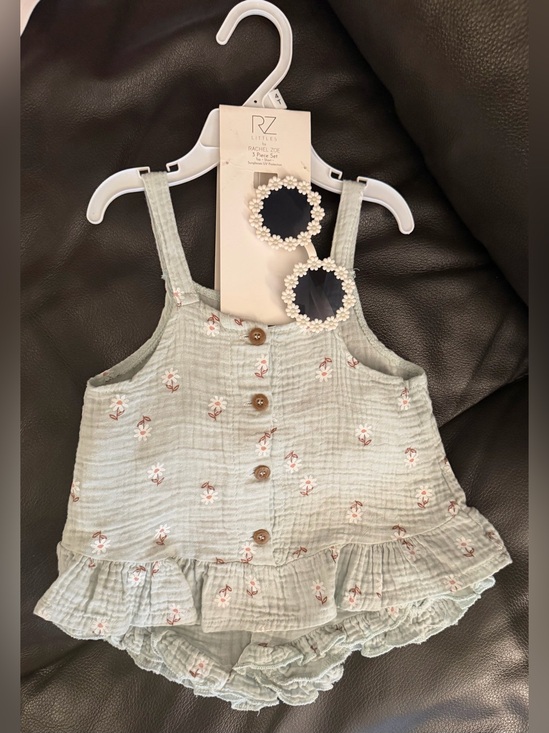 Other - RZ Littles Sage Floral Ruffle Romper